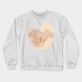 Bohemian Monstera Plant Illustration Crewneck Sweatshirt